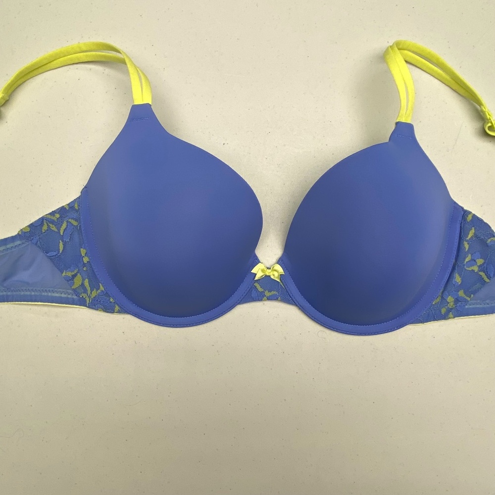 DKNY PERIWINKLE/YELO Demi, 32D. *P1028